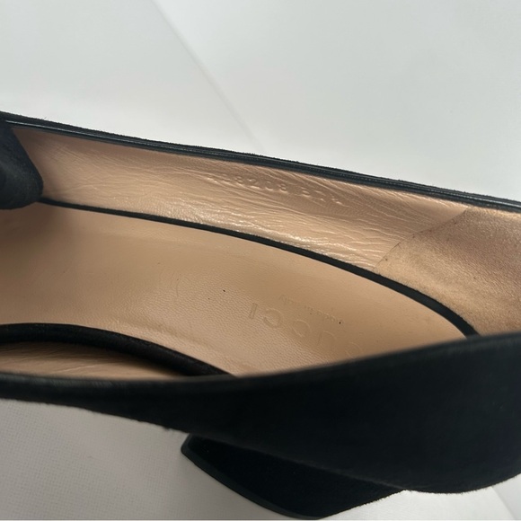 Gucci Marmont Black Fringed Suede Loafers 37.5 - Picture 11 of 12